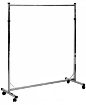 Single clothes rack with chrome regulation