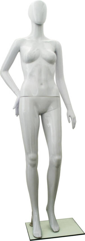 Mannequin lady plastic robot white gloss FDT6