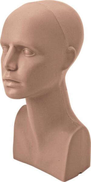 Woman's head with a long neck flesh color