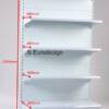 Wall shelf 4 shelf 1200x540xH2000 with perforated back without end leg with column - view 2