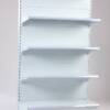 Wall shelf 4 the shelf 1200x540xH2000 with a perforated back without a leg ending with a column