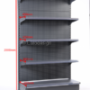 Wall shelf 4 shelf 1200x540xH2000 with perforated back without end leg with column - view 2